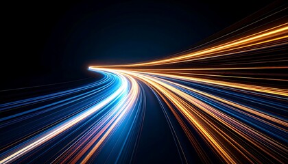 Abstract speed lines in a tunnel