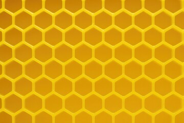 Vibrant yellow hexagonal pattern forming a seamless honeycomb grid, a modern geometric background design with abstract symmetry and clean lines.