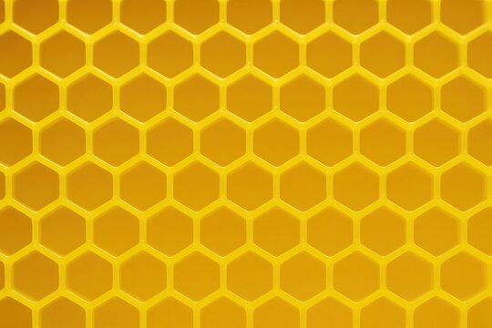Vibrant yellow hexagonal pattern forming a seamless honeycomb grid, a modern geometric background design with abstract symmetry and clean lines.
