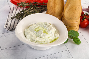 Greek feta dip with oil