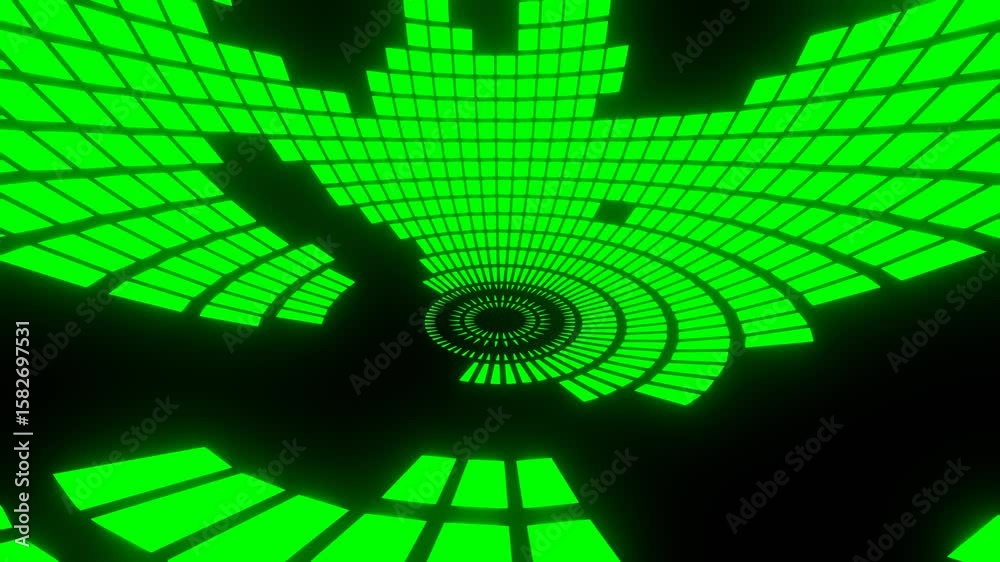 Wall mural flashing squares abstract background loop.a captivating abstract background video featuring an array