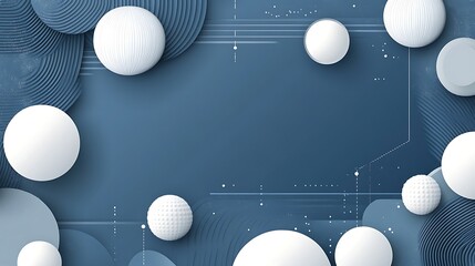 Abstract geometric background with white spheres