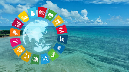 地球環境イメージ　SDGs　サステナブル