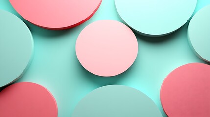 Abstract geometric circles in pastel colors