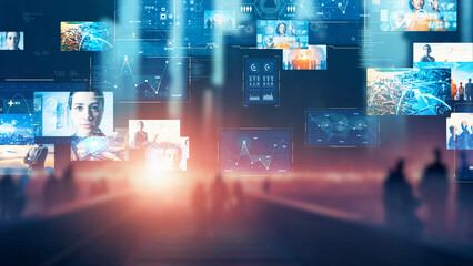 City and video content concept