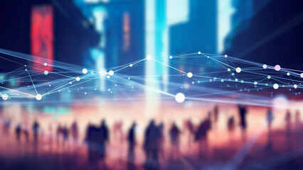 city, network, technology, data, communication, people, person, crowd, smart city, blockchain, block chain, iot, dx, future, society, upload, spread, social, business, ai, connected, radio wave, line,