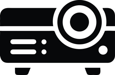 Projector icon for presentation and education