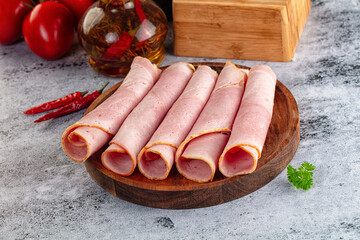 Pork ham roll snack appetiser