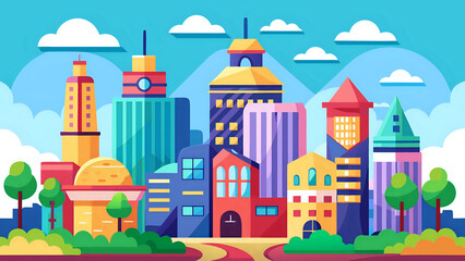 vector illustration of a city