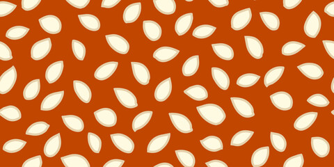 Seamless vector pattern featuring  abstract drops with outlines on a brown background. Organic shapes, modern design is ideal for textiles, branding, wallpapers, packaging, and digital prints.