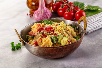 Cous cous with vegetables tabulle