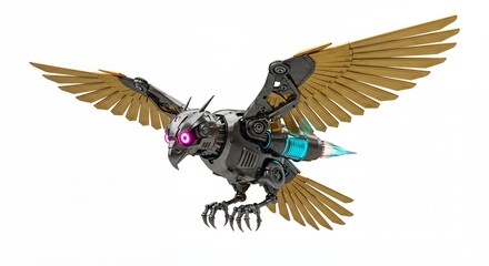Naklejka premium Mechanical owl illustration