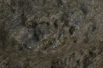 rough-textured stone surface exhibiting variations in shade and subtle linear patterns, suggesting natural weathering and erosion.  The stone's color ranges from dark grey to brownish-grey