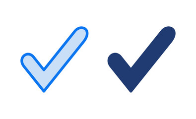 Check mark icon vector illustration. Tick mark sign and symbol