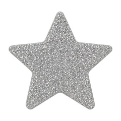 Fototapeta premium PNG Glittery silver star shape