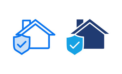 home insurance icon vector illustration. home protection sign and symbol