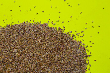 Dry organic dill seeds, herbal plant