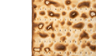 Matzo traditional jewish bread. Matzah, matzo, matzos. Matzoh, the jewish easter bread isolated on white 