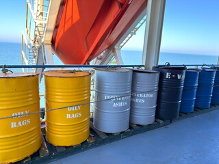 garbage station, collection of wastes on board the vessel