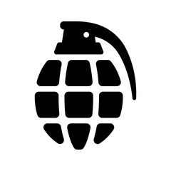 Grenade icon isolated on white background.