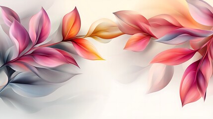 Abstract floral design with soft, blended colors
