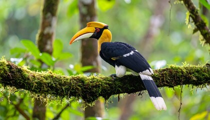 Great Hornbill in Rainforest