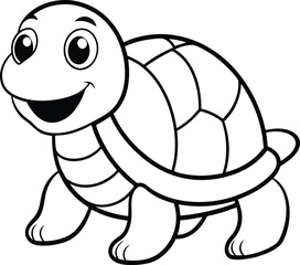 Happy Turtle Outline
