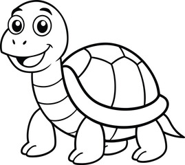 Cheerful Turtle Drawing