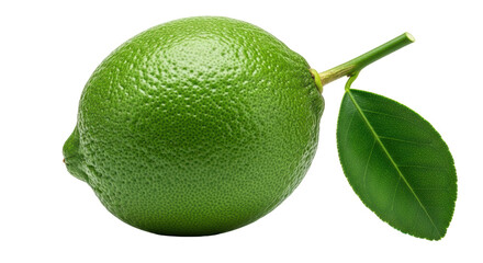 Isolated Fresh Lime with Leaf