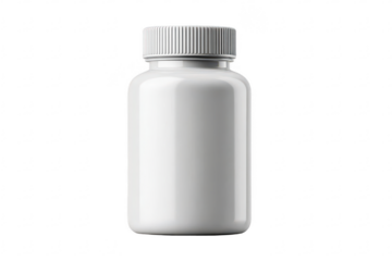 Blank white plastic pill bottle 