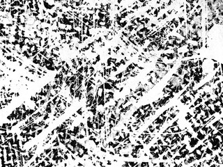 Abstract black and white patterns create an intricate design resembling a chaotic natural landscape in an artistic interpretation