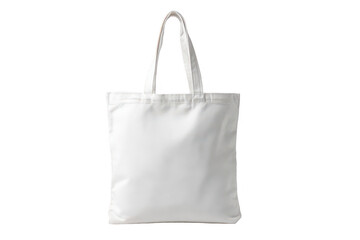 Blank white tote bag with handles