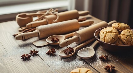 Cookies and Baking Utensils Still Life