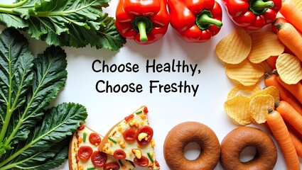 frame with vegetables