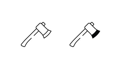 Axe Cleaver icon design with white background stock illustration