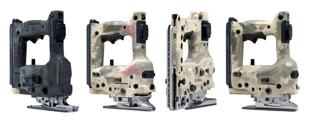 High-Quality Realistic High-Resolution jigsaw with visible blade foo commercial stock asset, digital artwork, ideal for advertising and video overlays, HD asset, royalty-free