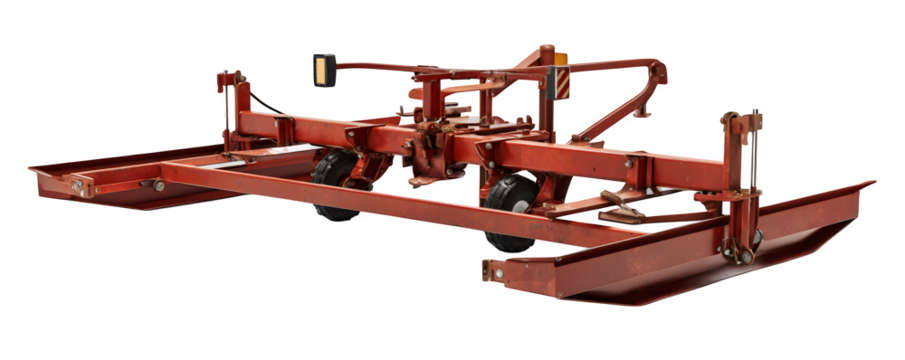 Premium High-Resolution Realistic land leveler blade with adjus digital artwork, transparent background, ideal for video overlays and web banners, content creation, royalty-free