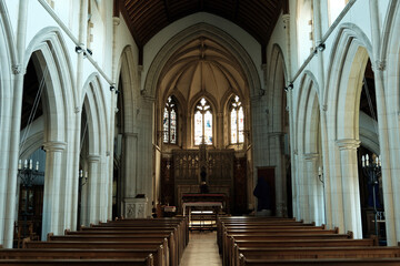 Fototapeta premium Interior view of the Sacred Heart church, Petworth, England.