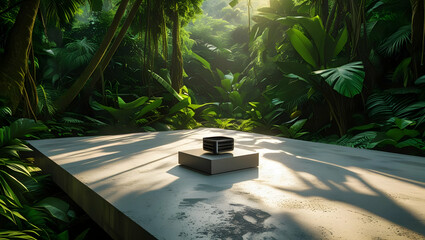 swimming pool in a tropical garden