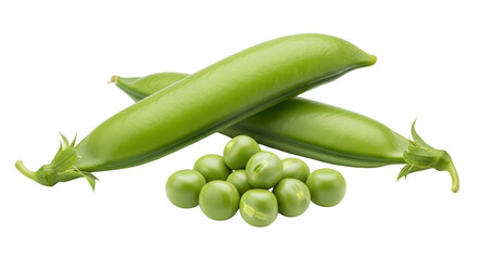 Isolated Peas in Pods