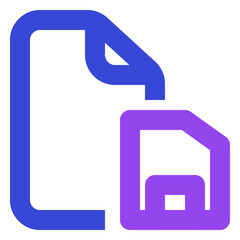 file two tone icon set