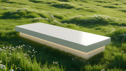 green grass in the park