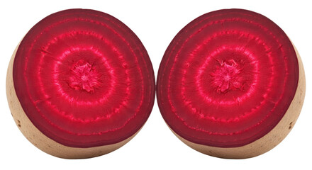 Isolated Sliced Beetroot