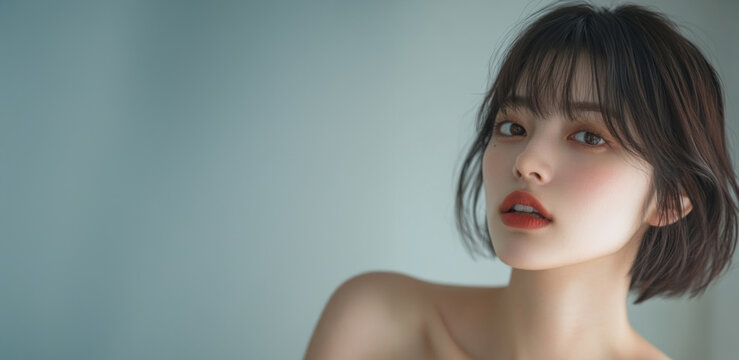 女性　バストアップ　美容