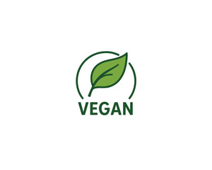 Vegan vector icon design art illustration.