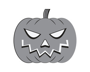 halloween pumpkin icon on white background