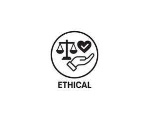 Ethical icon vector design art illustration