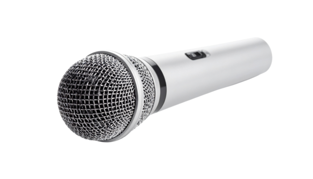 Studio Microphone Isolated on White Background
