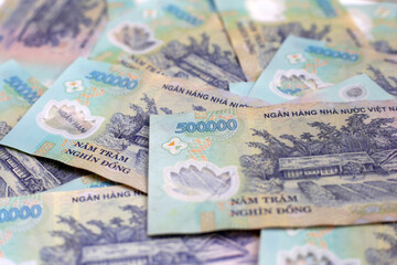 Five hundred thousand dong banknotes