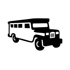 jeepney bus logo design, philippine public transportation vector